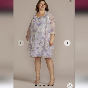 R&M Richard's Style 1138 Size 12 Blue/ Lavender Dress with matching jacket.